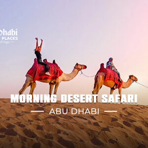 Morning Desert Safari Abu Dhabi with dune bashing and camel ride